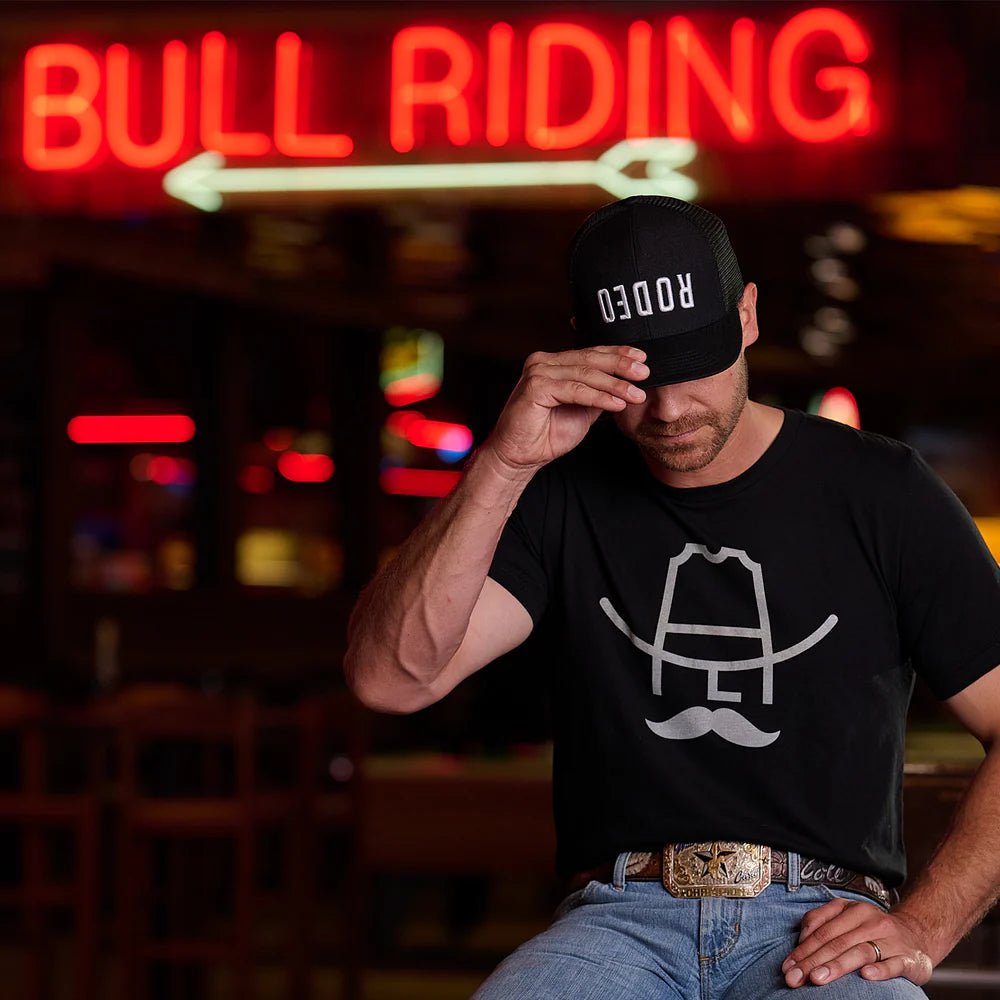 Gorra Rodeo Negro Estilo Trucker Hat - Cool Cowboy - Cool Cowboy