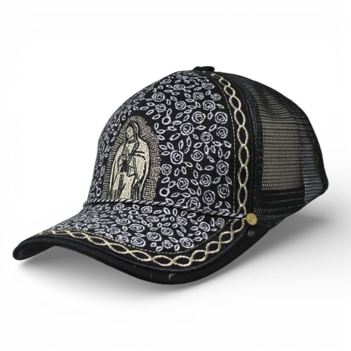 Gorra Tradicional Charra con Bordado de la Virgen de Guadalupe IMP - 71051 - ImporMexico