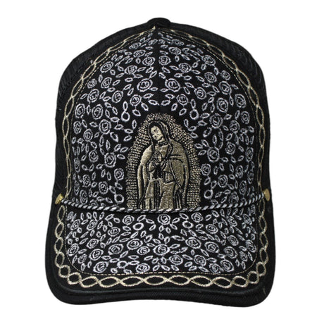 Gorra Tradicional Charra con Bordado de la Virgen de Guadalupe IMP - 71051 - ImporMexico