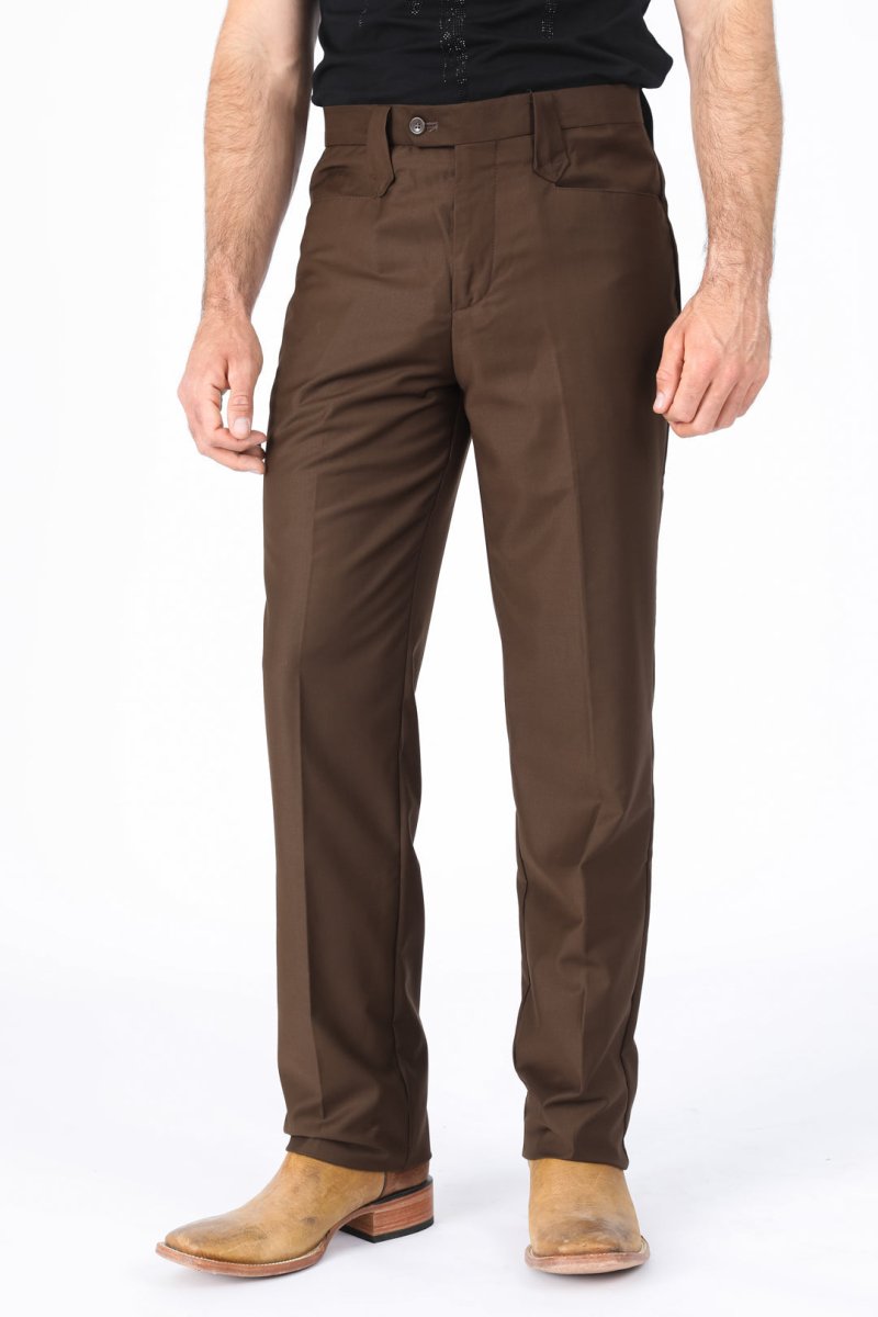 Heath Mens Poly - Stretch Boot - Cut Western Suit Pants - Platini Fashion