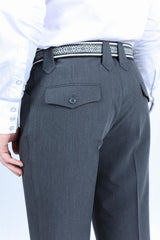 Heath Mens Poly - Stretch Slim Fit Western Suit Pants - Platini Fashion