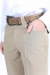 Heath Mens Poly - Stretch Slim Fit Western Suit Pants - Platini Fashion