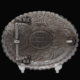 Hebilla Ovalada Plateada – “Cowboy Till Death” - Crumrine - M&F Western Products
