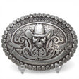 Hebilla Ovalada Plateada – “Cowboy Till Death” - Crumrine - M&F Western Products