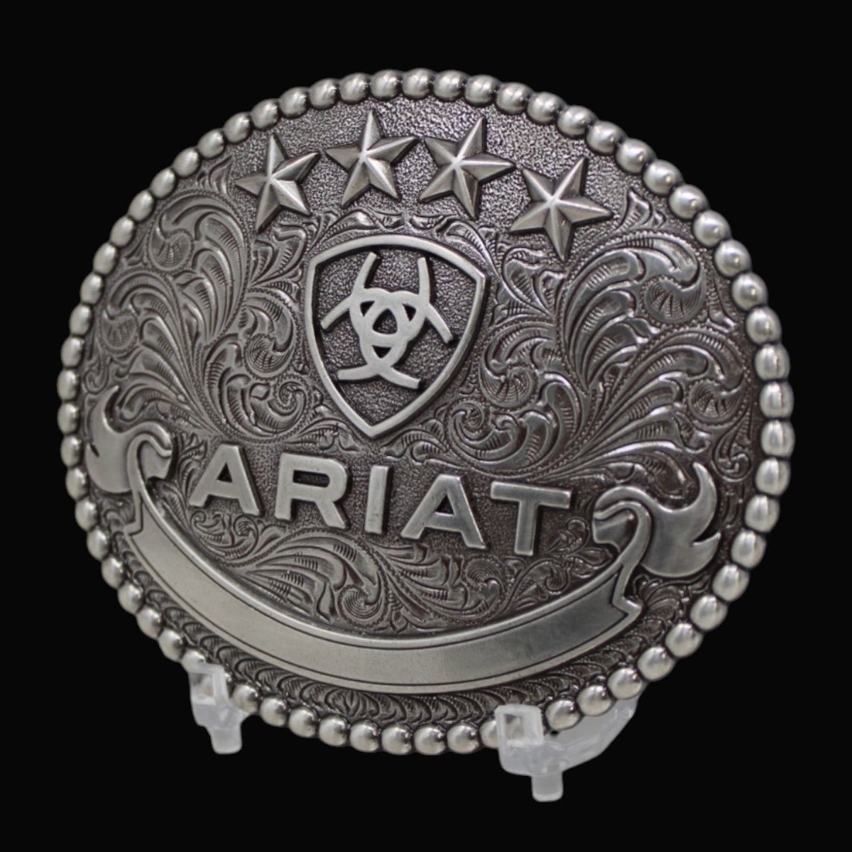 Hebilla Vaquera Ovalada en Plata Logo - Ariat - M&F Western Products