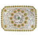 Hebilla Vaquera para Dama con Flor y Piedra de Color - White Diamonds Boots