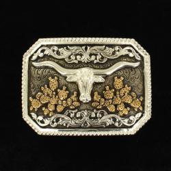 Hebilla Vaquera Rectangular con Toro y Nopales - Crumrine - M&F Western Products