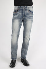 Holt Men's Blue Boot Cut Jeans - Platini Fashion
