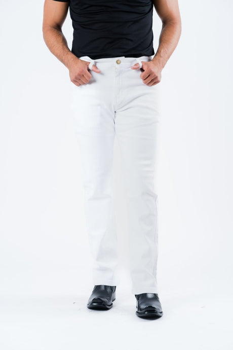 Holt Men's White Boot Cut Jeans - Platini Fashion