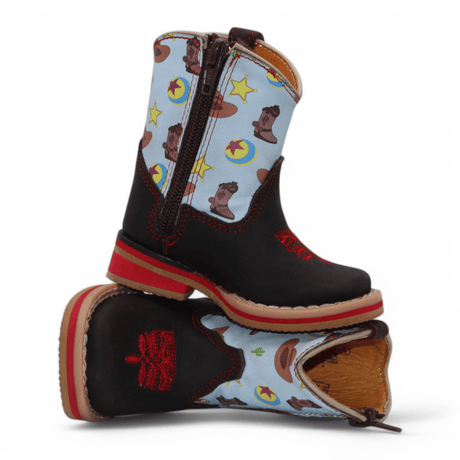 Kid's Genuine Leather Square Toe Boots - Hooch Boots