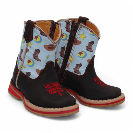 Kid's Genuine Leather Square Toe Boots - Hooch Boots