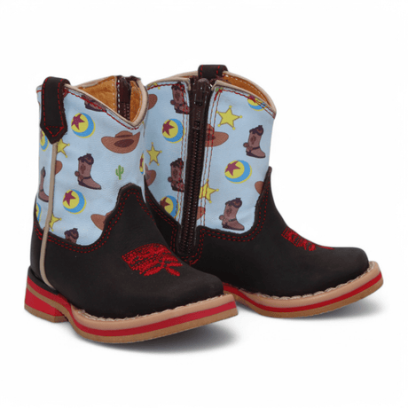 Kid's Genuine Leather Square Toe Boots - Hooch Boots