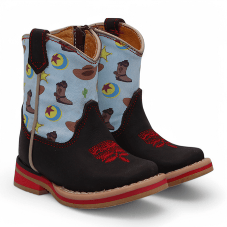 Kid's Genuine Leather Square Toe Boots - Hooch Boots