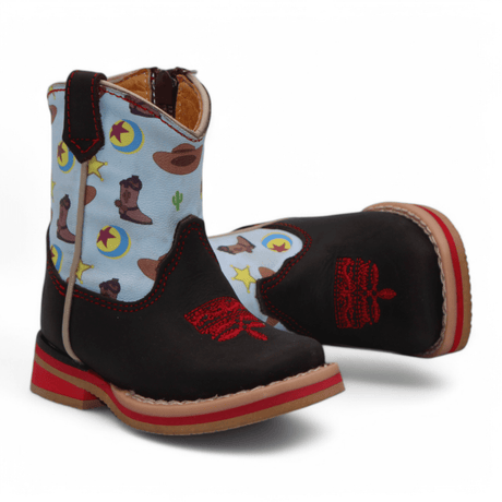 Kid's Genuine Leather Square Toe Boots - Hooch Boots