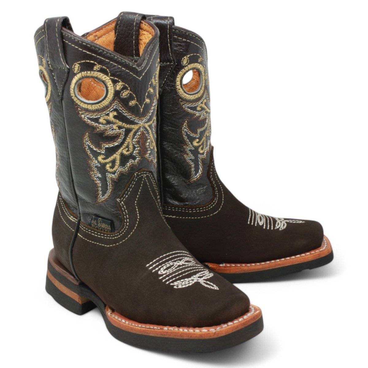 Original Leather Wide Square Toe Boots for Boys - La Carreta