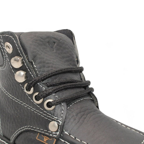 Kid´s Moc Toe Leather Boot Black - HBN80105 - Hooch Boots