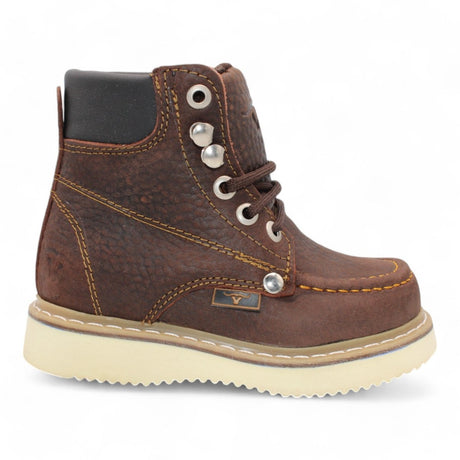 Kid´s Moc Toe Leather Boot Chocolate - HBN80194 - Hooch Boots