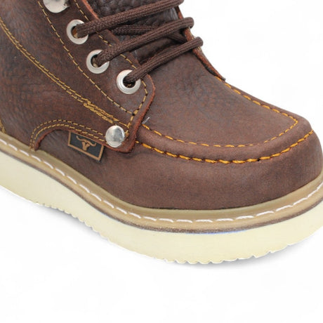 Kid´s Moc Toe Leather Boot Chocolate - HBN80194 - Hooch Boots