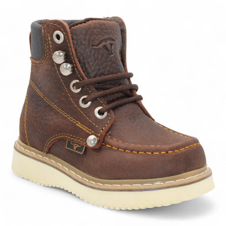 Kid´s Moc Toe Leather Boot Chocolate - HBN80194 - Hooch Boots