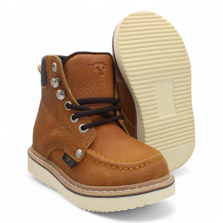 Kid´s Moc Toe Leather Boot Honey - HBN80151 - Hooch Boots