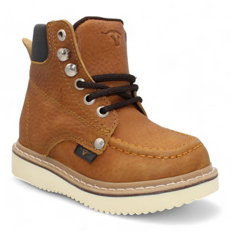 Kid´s Moc Toe Leather Boot Honey - HBN80151 - Hooch Boots