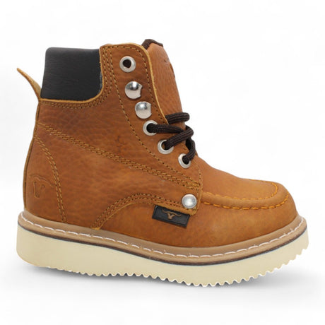 Kid´s Moc Toe Leather Boot Honey - HBN80151 - Hooch Boots