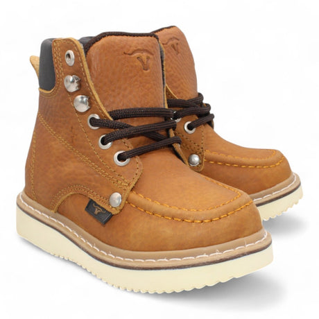 Kid´s Moc Toe Leather Boot Honey - HBN80151 - Hooch Boots