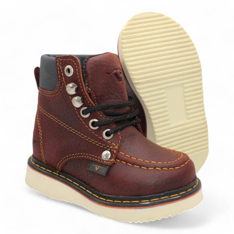 Kid´s Moc Toe Leather Boot Shedron - HBN80150 - Hooch Boots