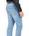 Lamasini Men's Light Blue Straight Leg Stretch Denim Jeans - Lamasini