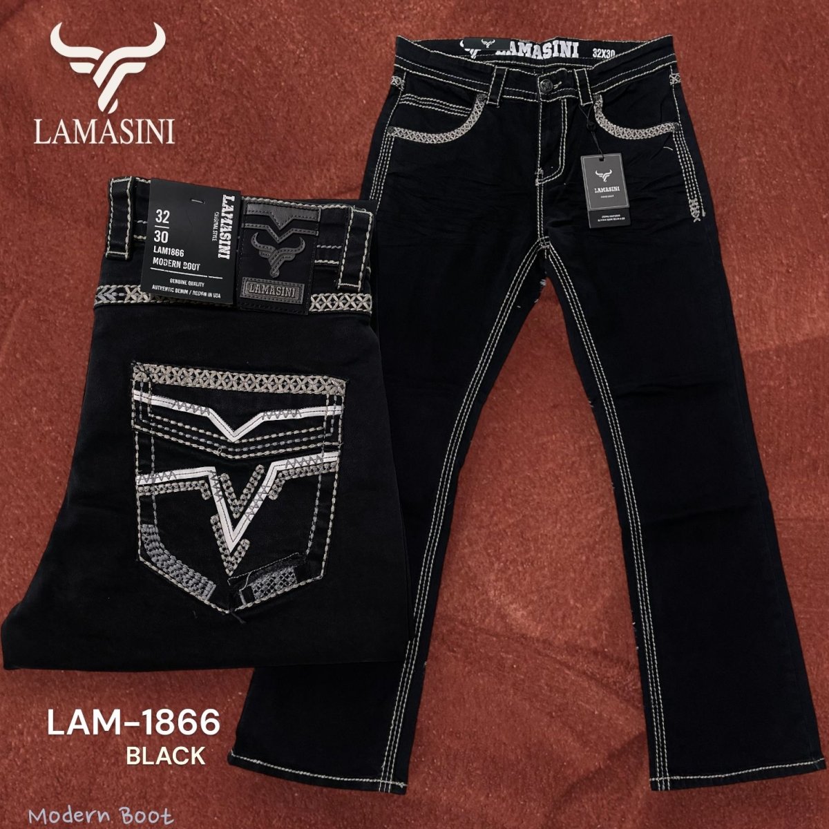 Denim Botas Lamasini Lamasini Men's Modern Stretch Denim –