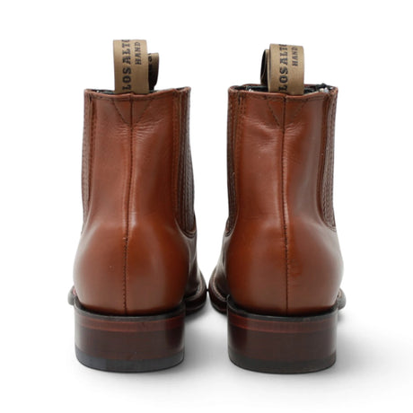 Wester Genuine Leather Roper Ankle Boots Rage Walnut Color - Los Altos Boots - Back View