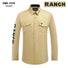 Men's Button Down Shirt with Embroidered Ranch Design - Contti