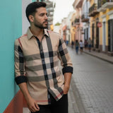 Men's Button Down Shirt with Stripes - Contti