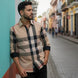 Men's Button Down Shirt with Stripes - Contti