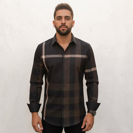 Men's Button Down Shirt with Stripes - Contti
