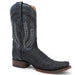 Men's Caiman Belly Print Dubai Toe Leather Boots - Black - Hooch Boots