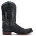 Men's Caiman Belly Print Dubai Toe Leather Boots - Black - Hooch Boots