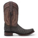 Men's Caiman Belly Print Dubai Toe Leather Boots - Chocolate - Hooch Boots