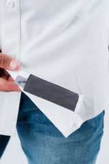 Men's Fishing White Short Sleeve Shirt - Platini Fashion
