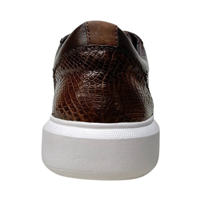 Men's Genuine Full Caiman Belly Skin Sneakers - Brown - Los Altos Boots