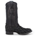 Men's Genuine Monster Fish Leather Square Toe Boots - Black Matte - Wild West Boots