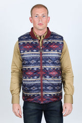 Mens Insulated Reversible Vest - Wine - Platini Fashion