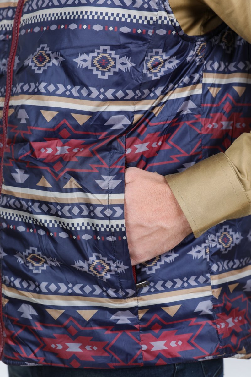 Mens Insulated Reversible Vest - Wine - Platini Fashion
