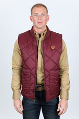 Mens Insulated Reversible Vest - Wine - Platini Fashion