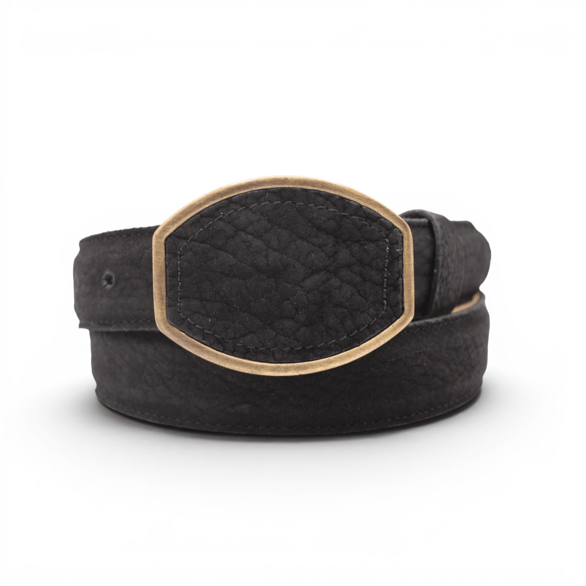 Mens Leather Belt Black 1.5 Inch – Shoulder Leather Western Belt HC - 137 - Hooch Boots