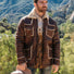 Men's Light Gray Suede Jacket w/ Faux Shearling-lined - Platini Fashion