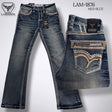 Men's Modern Boot Denim Jeans Embroidered Pockets LAM-1876 - Lamasini