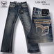 Men's Modern Boot Denim Jeans Embroidered Pockets LAM-1876 - Lamasini