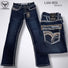 Men's Modern Boot Denim Jeans Embroidered Pockets LAM-1876 - Lamasini