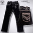 Men's Modern Boot Denim Jeans Embroidered Pockets LAM-1877 - Lamasini